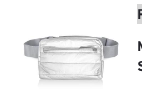 Hi Love Puffer Fanny Pack in Shimmer White, a quilted metallic white belt bag