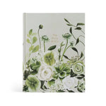 Hosanna Revival CSB Notetaking Bible in the Dorset theme, a hardcover with white roses and greenery on sage