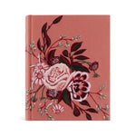 Hosanna Revival CSB Notetaking Bible in the Rosedal theme, a rose pink hardcover with burgundy and blush florals