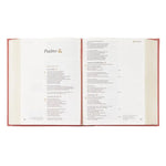 Hosanna Revival CSB Notetaking Bible Rosedal theme open to Psalms with wide journaling margins