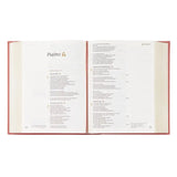 Hosanna Revival CSB Notetaking Bible Rosedal theme open to Psalms with wide journaling margins