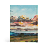 Hosanna Revival ESV Journaling Bible Santa Lucia theme back cover with the sunset landscape painting