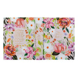 Hosanna Revival KJV Large Print Notetaking Bible Charlotte theme full cover spread with pink florals