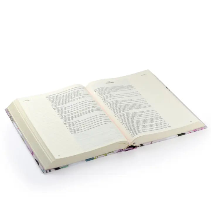 Hosanna Revival KJV Large Print Notetaking Bible Charlotte theme lying open at an angle