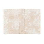 Hosanna Revival NLT Compact Bible Casablanca theme full cover spread with tonal white florals