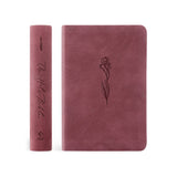 Hosanna Revival NLT Compact Bible in the Helena theme, a burgundy faux leather cover with an embossed flower