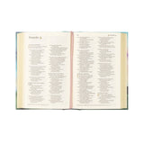 Hosanna Revival NLT Compact Bible Prairie theme open to Proverbs