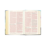 Hosanna Revival NLT Compact Bible Prairie theme open to a page with red-letter text
