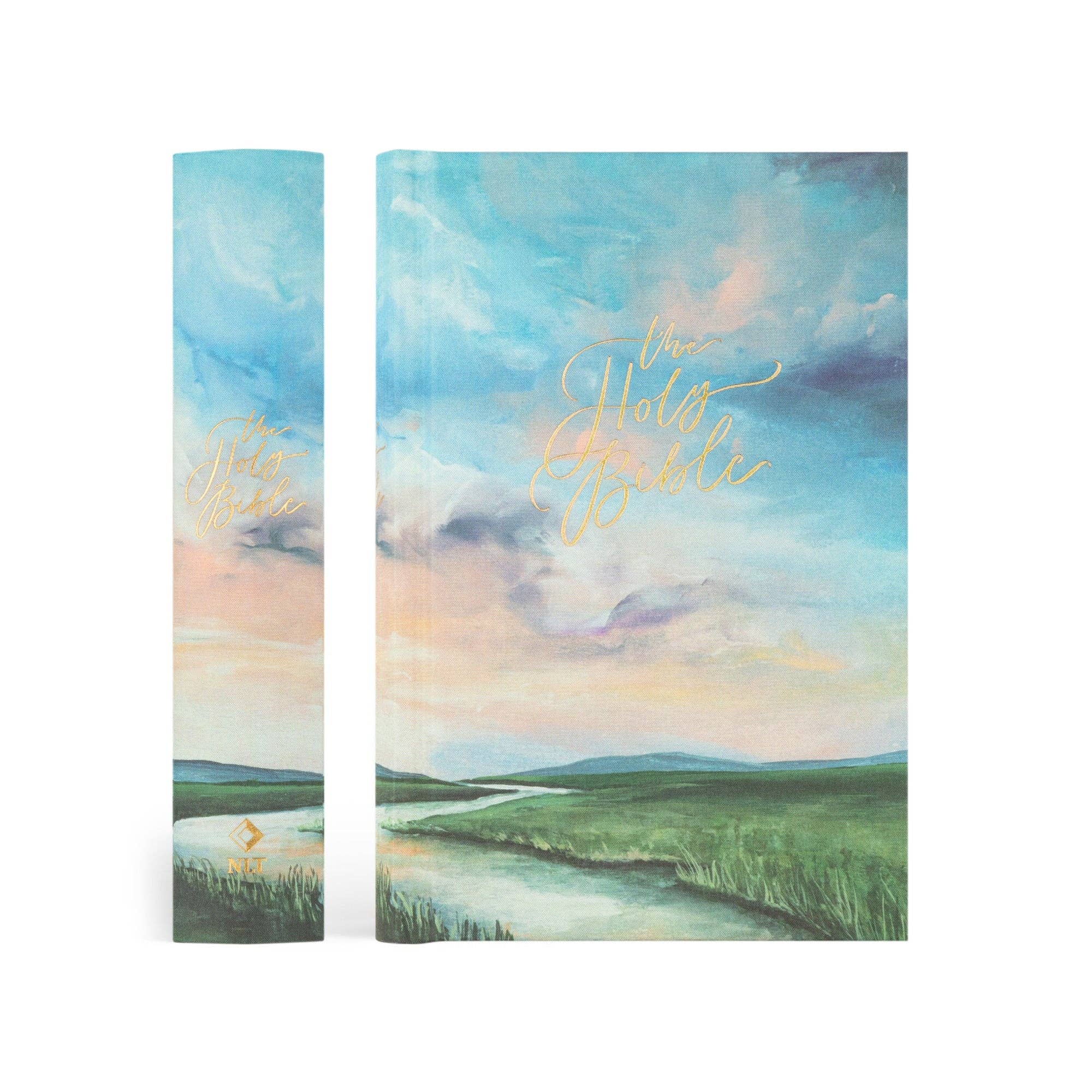 Hosanna Revival NLT Compact Bible Prairie theme shown with its painted spine
