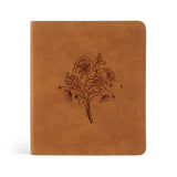 Hosanna Revival One Thing I Ask 5 Years of Prayer journal in Amelia, a tan faux leather cover with a floral sketch