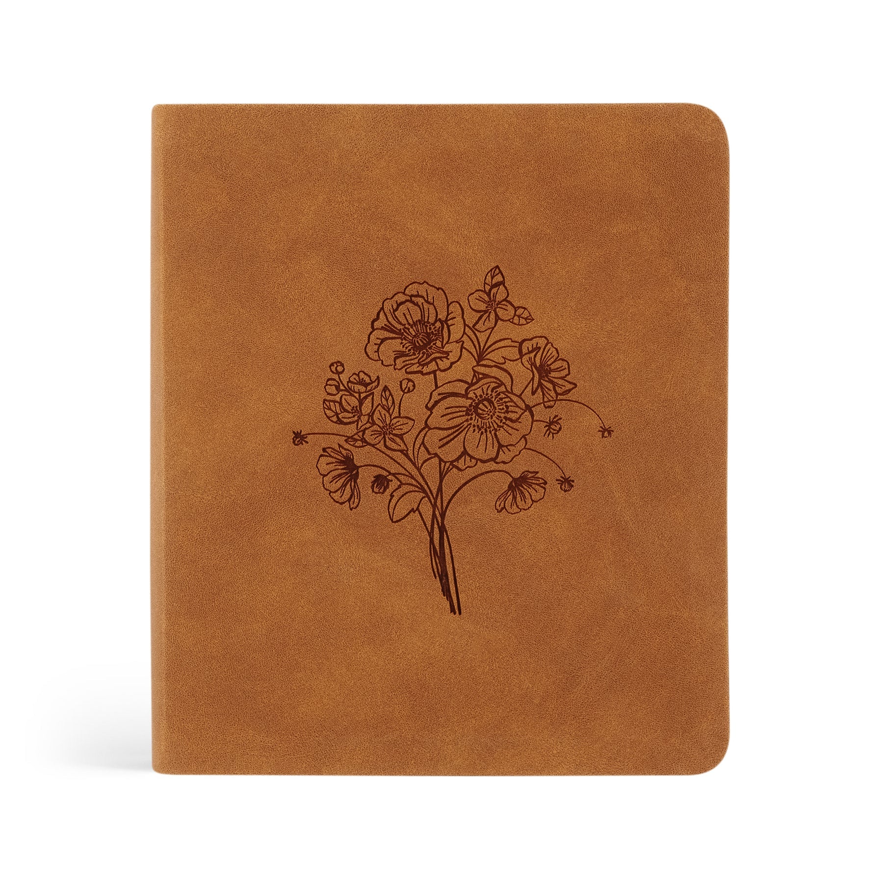 Hosanna Revival One Thing I Ask 5 Years of Prayer journal in Amelia, a tan faux leather cover with a floral sketch