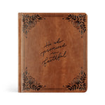 Hosanna Revival One Thing I Ask 5 Years of Prayer journal in Edinburgh, a brown cover reading He who promised is faithful