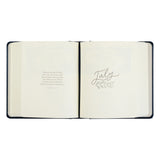 Hosanna Revival One Thing I Ask prayer journal open to the July month divider with a verse