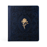 Hosanna Revival One Thing I Ask 5 Years of Prayer journal in Versailles, a navy embossed cover with a gold flower