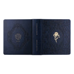 Hosanna Revival One Thing I Ask prayer journal in Versailles, full navy cover spread with gold flower
