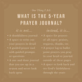 Hosanna Revival One Thing I Ask infographic explaining what the 5-Year Prayer Journal is and is not