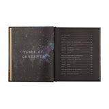 Hosanna Revival Wonder by Alicia Hamilton, open to the table of contents on a night sky background