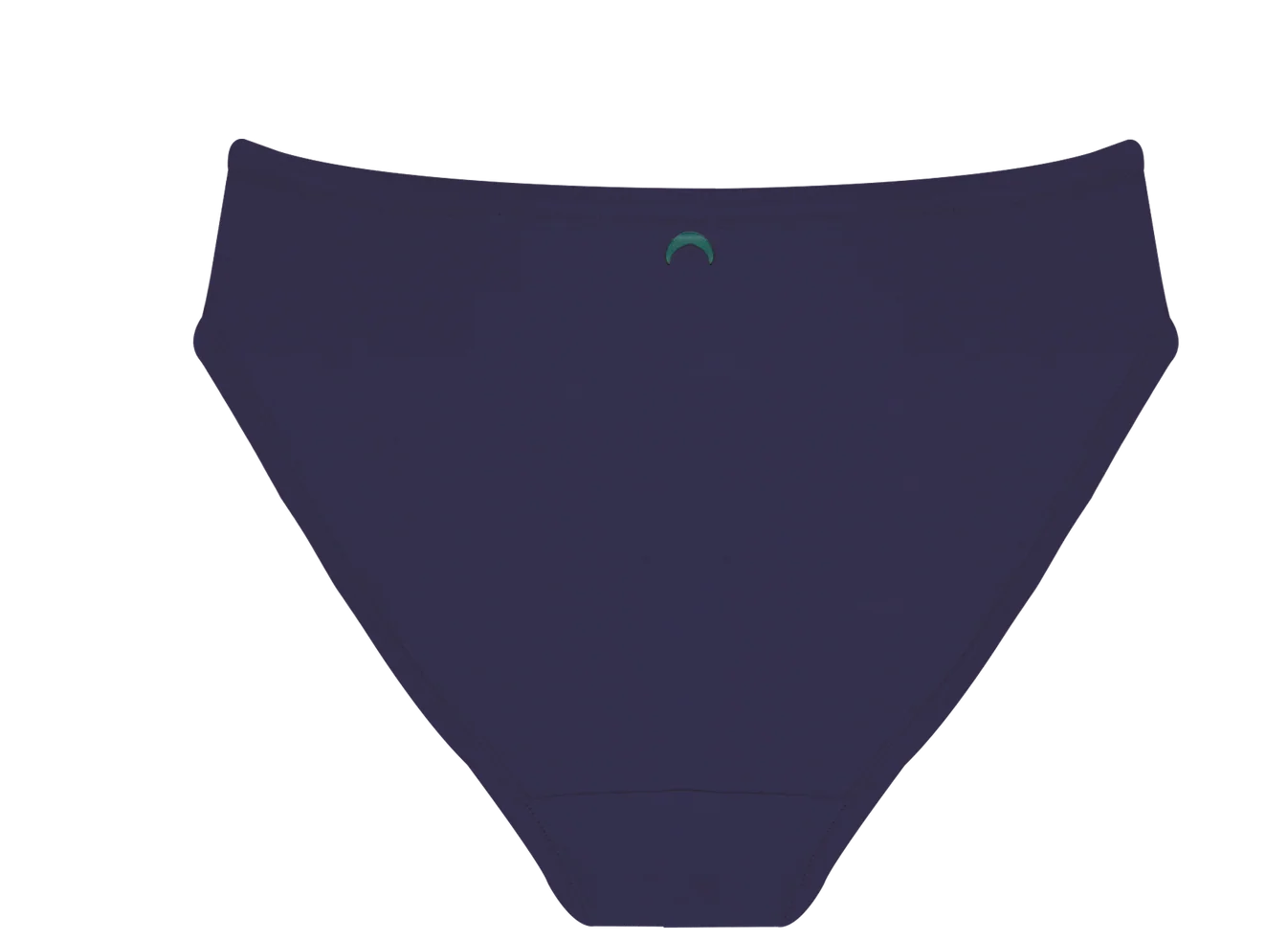 Huha Mineral Bikini underwear in Navy, back view laid flat