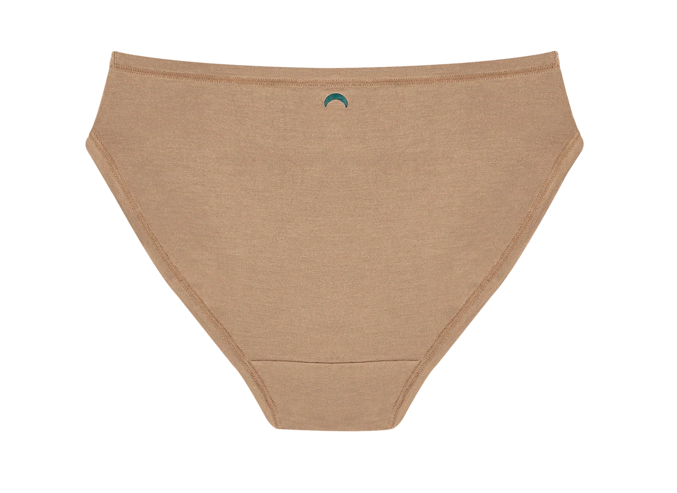 Huha Mineral Bikini underwear in Tan, back view laid flat