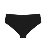 Huha Mineral Cheeky underwear in Black, back view laid flat