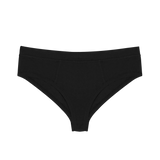 Huha Mineral Cheeky underwear in Black, front view laid flat