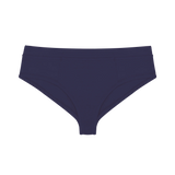 Huha Mineral Cheeky underwear in Navy, front view laid flat
