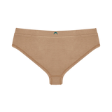 Huha Mineral Cheeky underwear in Tan, back view laid flat