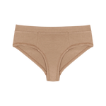 Huha Mineral Cheeky underwear in Tan, front view laid flat