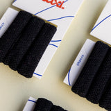 Kaxi The Hold All Day Hair Ties 3 Pack in Black, three thick elastic ties on their card