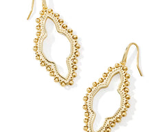 Abbie Beaded Open Frame Earring