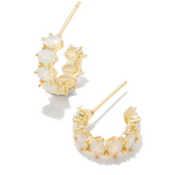 Kendra Scott Cailin Crystal Huggie Earrings, Gold Champagne Opal Crystal