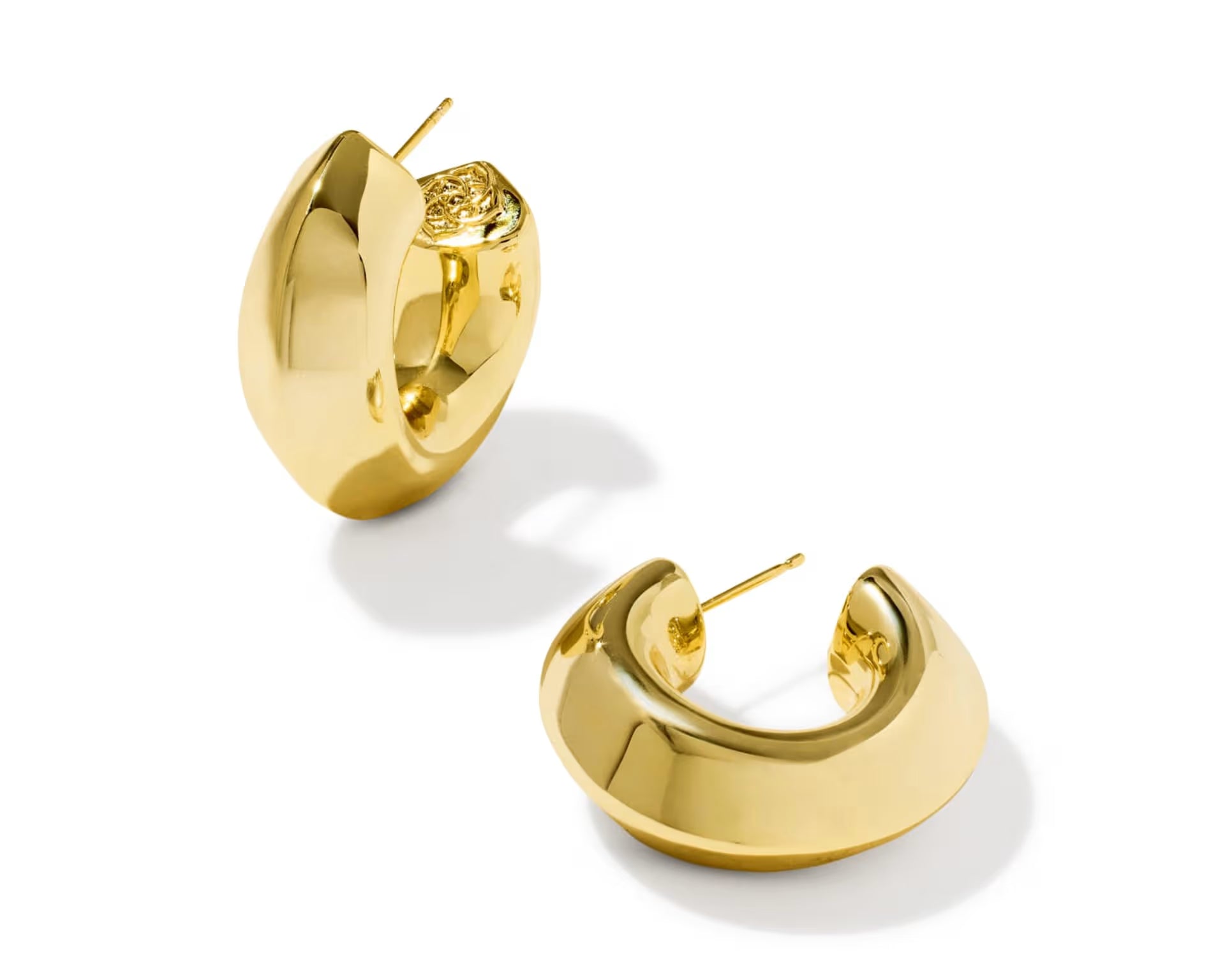 Kendra Scott Embry Hoop Earrings, Gold, Third View