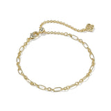Kendra Scott Fate gold delicate link chain bracelet with extender chain