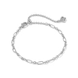 Kendra Scott Fate silver delicate link chain bracelet with extender chain