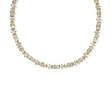 Kendra Scott Fate Tennis Necklace in gold, close up of the cubic zirconia line