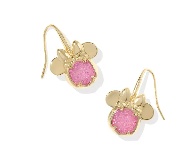 Kendra Scott Gold Minnie Mouse Drop Earrings