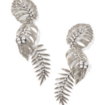 Kendra Scott Kayla Statement Earring White CZ, Vintage Silver, Second View