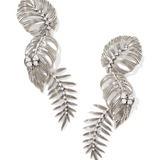 Kendra Scott Kayla Statement Earring White CZ, Vintage Silver, Second View