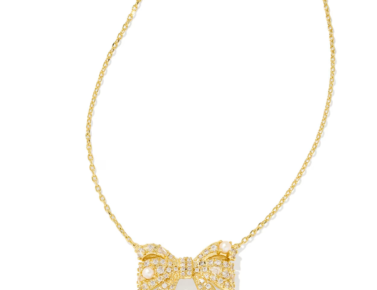 Krista Bow Short Pendant Necklace