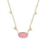 Kendra Scott Mickey Mouse Elisa Necklace, Gold Hot Pink Drusy
