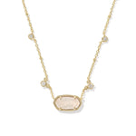 Kendra Scott Mickey Mouse Elisa Necklace, Gold Iridescent Drusy