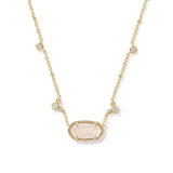 Kendra Scott Mickey Mouse Elisa Necklace, Gold Iridescent Drusy