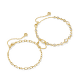 Kendra Scott Mini Elisa and Abbie Set of 2 Delicate Chain Bracelets, Third View