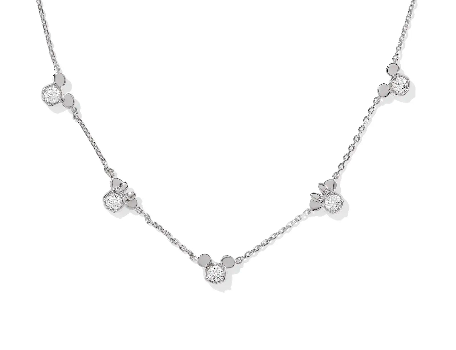 Kendra Scott Silver Mickey Minnie Strand Necklace
