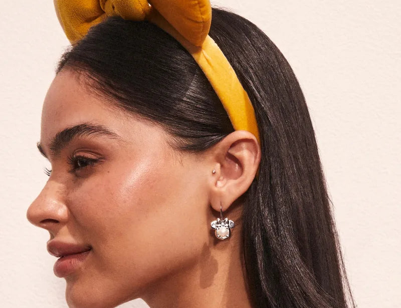 Kendra Scott Silver Minnie Mouse Drop Earrings, Second View