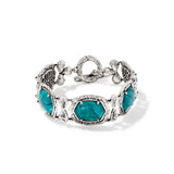 Kendra Scott Tiger Striped Daphne Vintage Silver Statement Bracelet