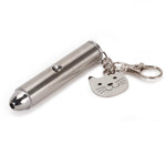Kikkerland Laser Pointer cat toy lying flat with its cat charm and clip