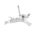 Kikkerland Tick Tool, a stainless steel dog-shaped tick comb with a carabiner clip