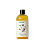 Koala Eco Natural Dog Wash in a clear bottle with a dog illustration label