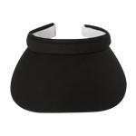 Kooringal Ellen Push On Visor in Black, a fabric sun visor with a wide curved brim